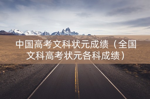 中国高考文科状元成绩（全国文科高考状元各科成绩）