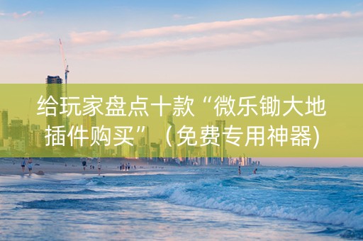 给玩家盘点十款“微乐锄大地插件购买”（免费专用神器)