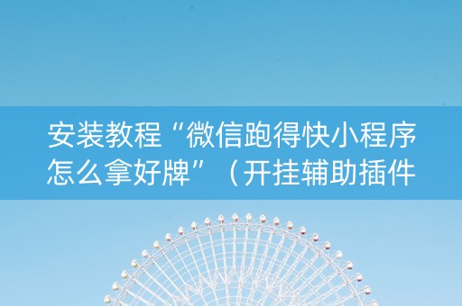 安装教程“微信跑得快小程序怎么拿好牌”（开挂辅助插件)