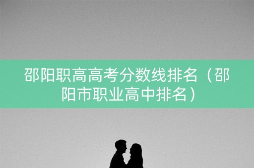 邵阳职高高考分数线排名（邵阳市职业高中排名）