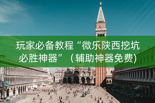 玩家必备教程“微乐陕西挖坑必胜神器”（辅助神器免费)