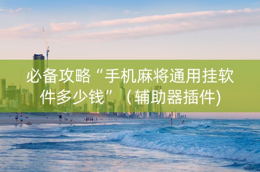 必备攻略“手机麻将通用挂软件多少钱”（辅助器插件)