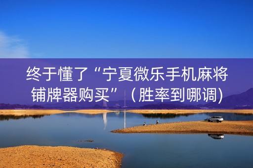 终于懂了“宁夏微乐手机麻将铺牌器购买”（胜率到哪调)