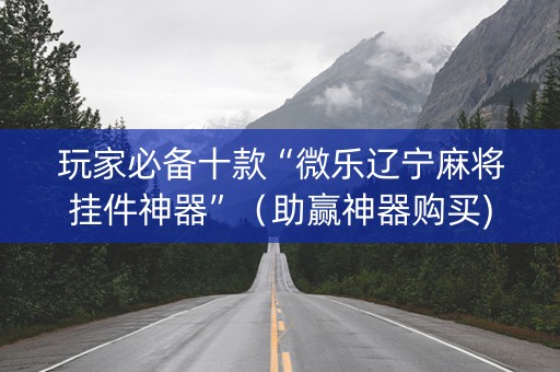 玩家必备十款“微乐辽宁麻将挂件神器”（助赢神器购买)