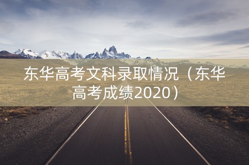 东华高考文科录取情况（东华高考成绩2020）