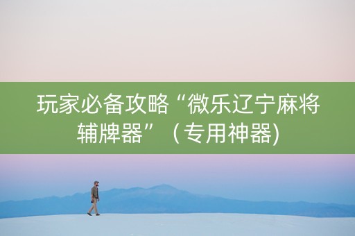 玩家必备攻略“微乐辽宁麻将辅牌器”（专用神器)