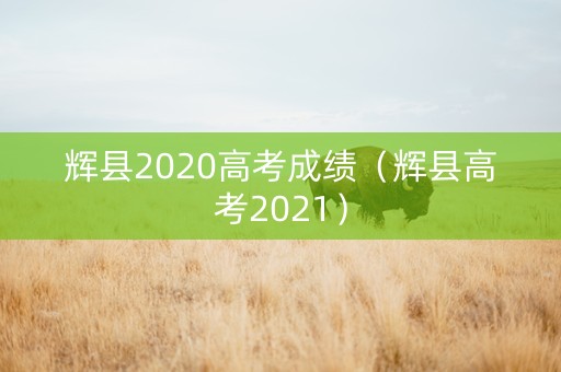 辉县2020高考成绩（辉县高考2021）