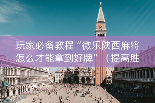 玩家必备教程“微乐陕西麻将怎么才能拿到好牌”（提高胜率技巧)