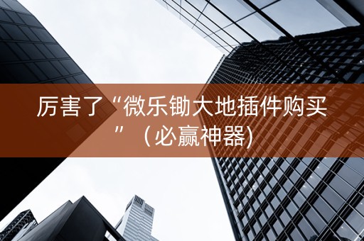 厉害了“微乐锄大地插件购买”（必赢神器)