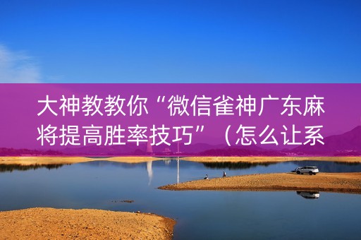 大神教教你“微信雀神广东麻将提高胜率技巧”（怎么让系统给你发好牌)