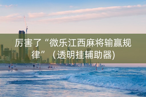 厉害了“微乐江西麻将输赢规律”（透明挂辅助器)