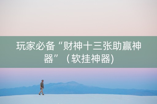 玩家必备“财神十三张助赢神器”（软挂神器)