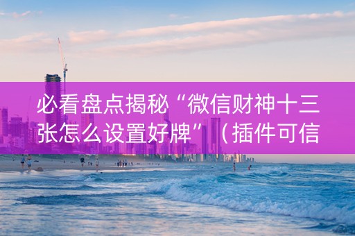 必看盘点揭秘“微信财神十三张怎么设置好牌”（插件可信吗)