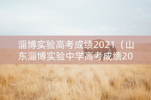 淄博实验高考成绩2021（山东淄博实验中学高考成绩2021）