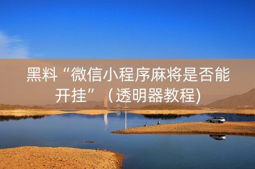 黑料“微信小程序麻将是否能开挂”（透明器教程)