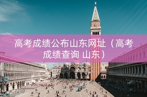 高考成绩公布山东网址（高考成绩查询 山东）