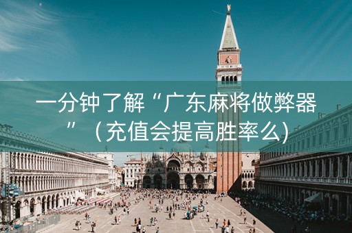 一分钟了解“广东麻将做弊器”（充值会提高胜率么)