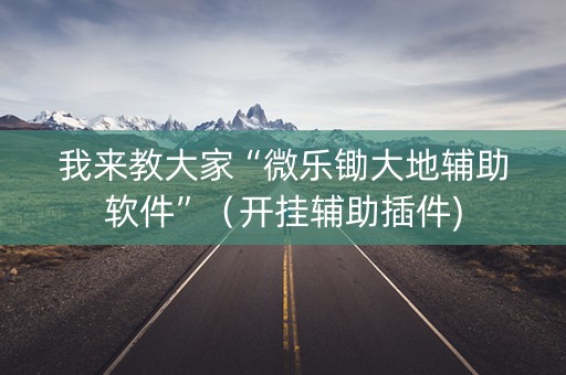 我来教大家“微乐锄大地辅助软件”（开挂辅助插件)