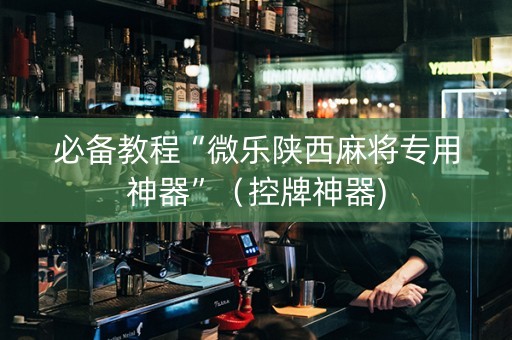 必备教程“微乐陕西麻将专用神器”（控牌神器)