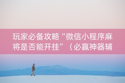 玩家必备攻略“微信小程序麻将是否能开挂”（必赢神器辅助器)