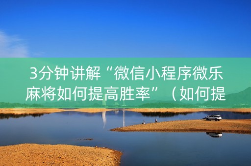 3分钟讲解“微信小程序微乐麻将如何提高胜率”（如何提高胜率)
