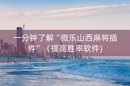 一分钟了解“微乐山西麻将插件”（提高胜率软件)