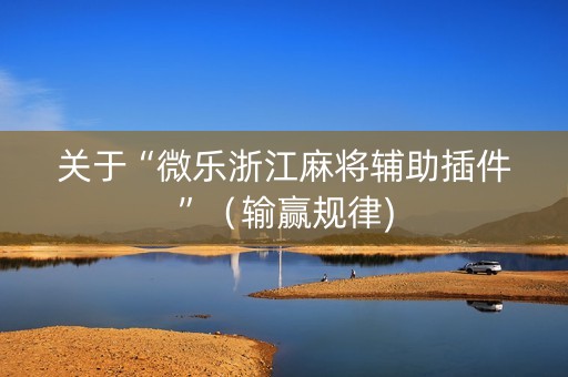 关于“微乐浙江麻将辅助插件”（输赢规律)