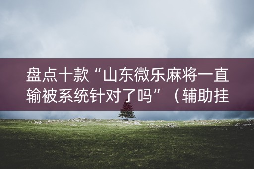 盘点十款“山东微乐麻将一直输被系统针对了吗”（辅助挂发牌规律)