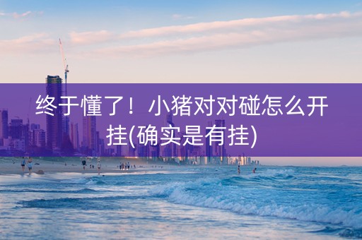 终于懂了！小猪对对碰怎么开挂(确实是有挂)