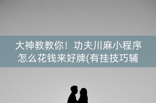 大神教教你！功夫川麻小程序怎么花钱来好牌(有挂技巧辅助器)