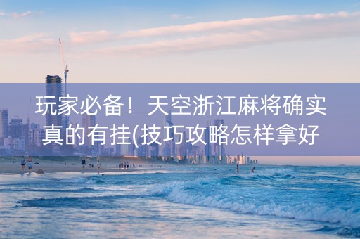玩家必备！天空浙江麻将确实真的有挂(技巧攻略怎样拿好牌)