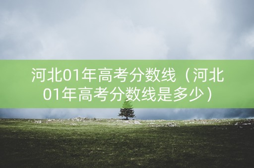 河北01年高考分数线（河北01年高考分数线是多少）