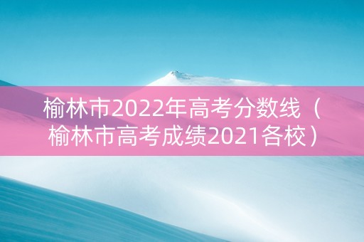 榆林市2022年高考分数线（榆林市高考成绩2021各校）