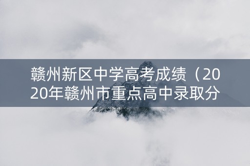 赣州新区中学高考成绩（2020年赣州市重点高中录取分数线）