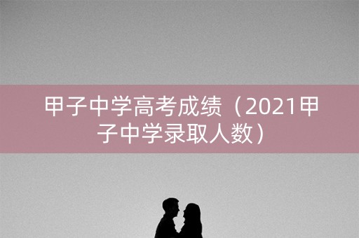 甲子中学高考成绩（2021甲子中学录取人数）