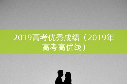 2019高考优秀成绩（2019年高考高优线）