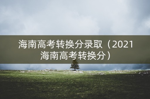 海南高考转换分录取（2021海南高考转换分）