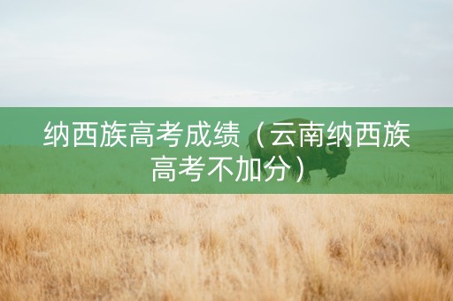 纳西族高考成绩（云南纳西族高考不加分）