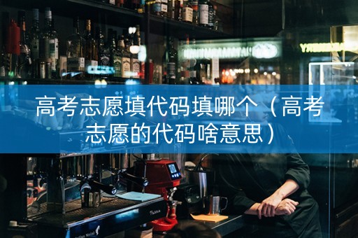 高考志愿填代码填哪个（高考志愿的代码啥意思）