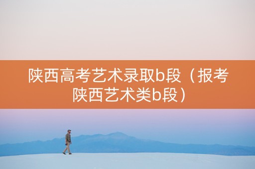 陕西高考艺术录取b段（报考陕西艺术类b段）