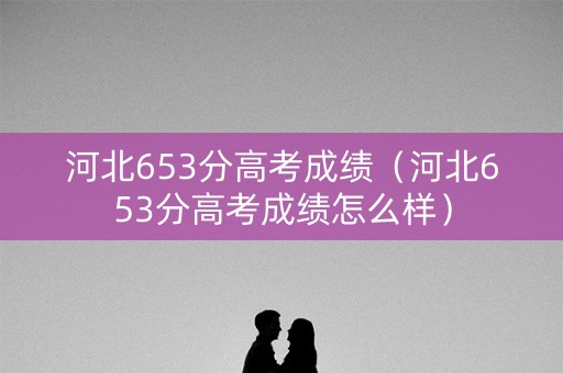 河北653分高考成绩（河北653分高考成绩怎么样）
