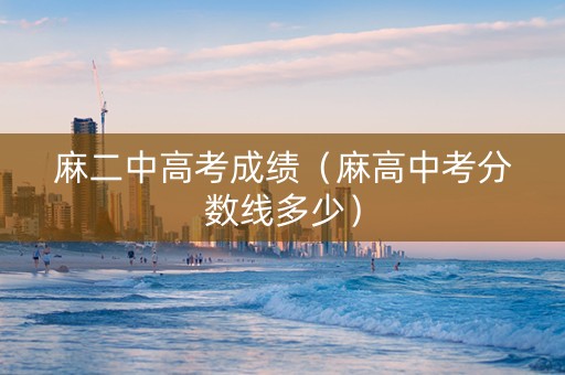 麻二中高考成绩（麻高中考分数线多少）