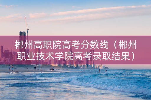 郴州高职院高考分数线（郴州职业技术学院高考录取结果）