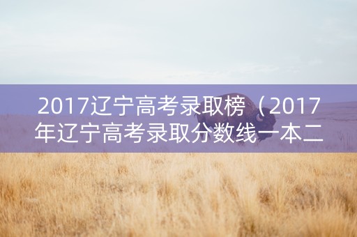 2017辽宁高考录取榜（2017年辽宁高考录取分数线一本二本）