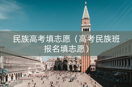 民族高考填志愿（高考民族班报名填志愿）