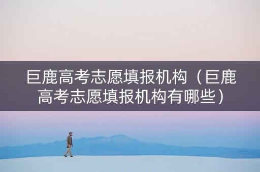 巨鹿高考志愿填报机构（巨鹿高考志愿填报机构有哪些）