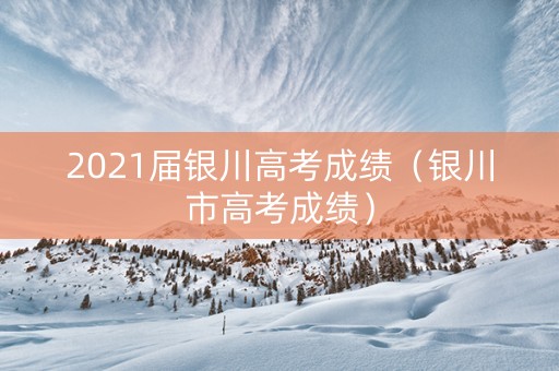 2021届银川高考成绩（银川市高考成绩）