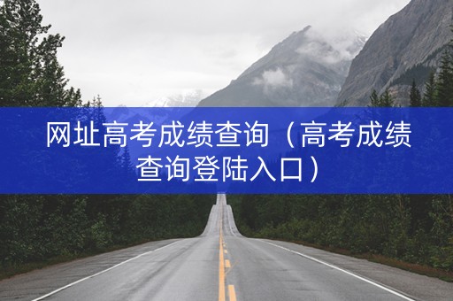 网址高考成绩查询（高考成绩查询登陆入口）