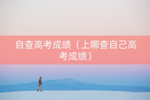 自查高考成绩（上哪查自己高考成绩）