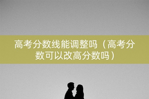 高考分数线能调整吗（高考分数可以改高分数吗）